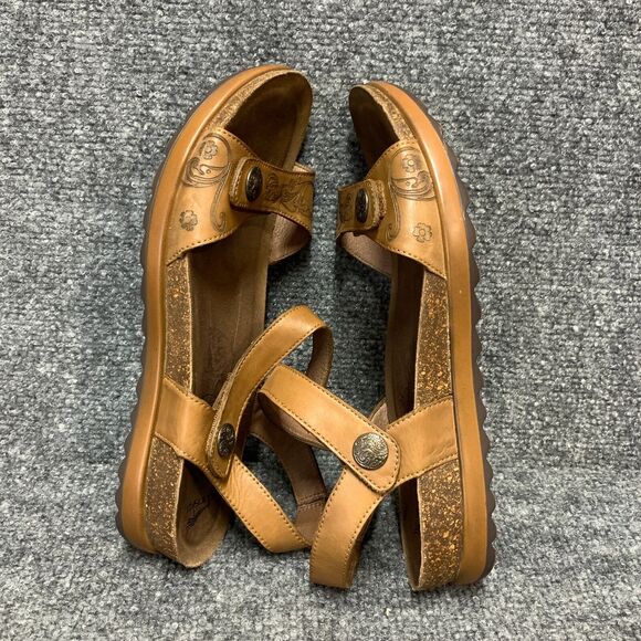 Dansko Womens Paola Leather Tooled Cork Slingback Sandals US 10 EU 40 Strappy - Picture 9 of 15